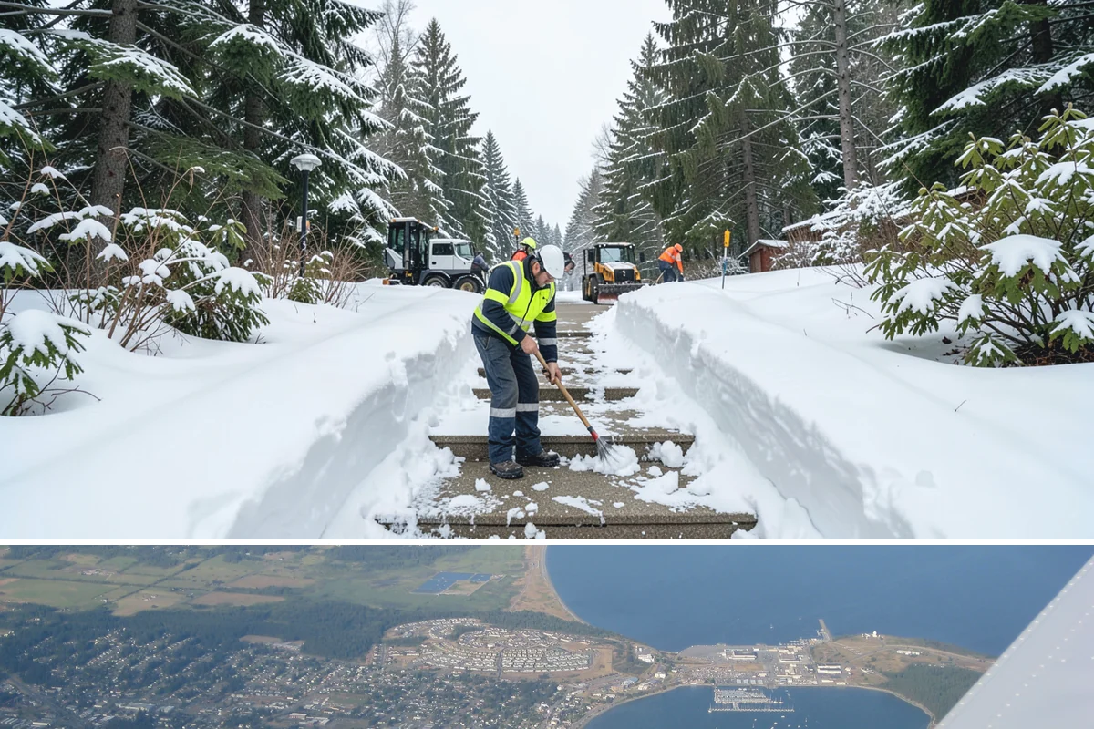 Scheduled Snow Removal in Oak Harbor, Island County, WA - Set your schedule before the season starts so automatic clearing is active from the first qualifying storm.