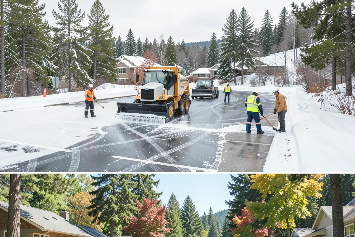 Scheduled Snow Removal in Orting, Pierce County, WA - Set your schedule before the season starts so automatic clearing is active from the first qualifying storm.