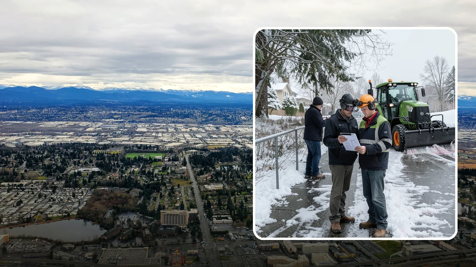 Scheduled Snow Removal in SeaTac, King County, WA - We clear your property on a set schedule during active weather so you never have to place a call.
