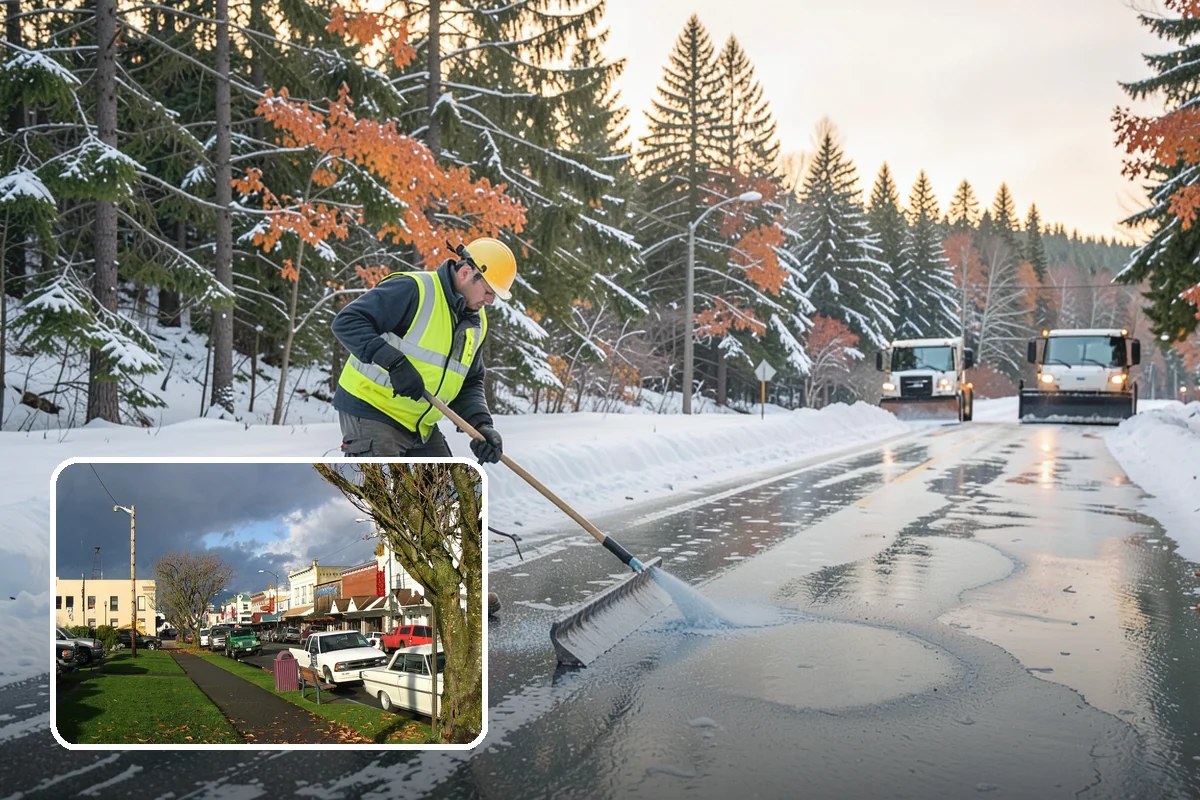 School Campus Snow Removal in Arlington, Snohomish County, WA - Campus ready before students arrive