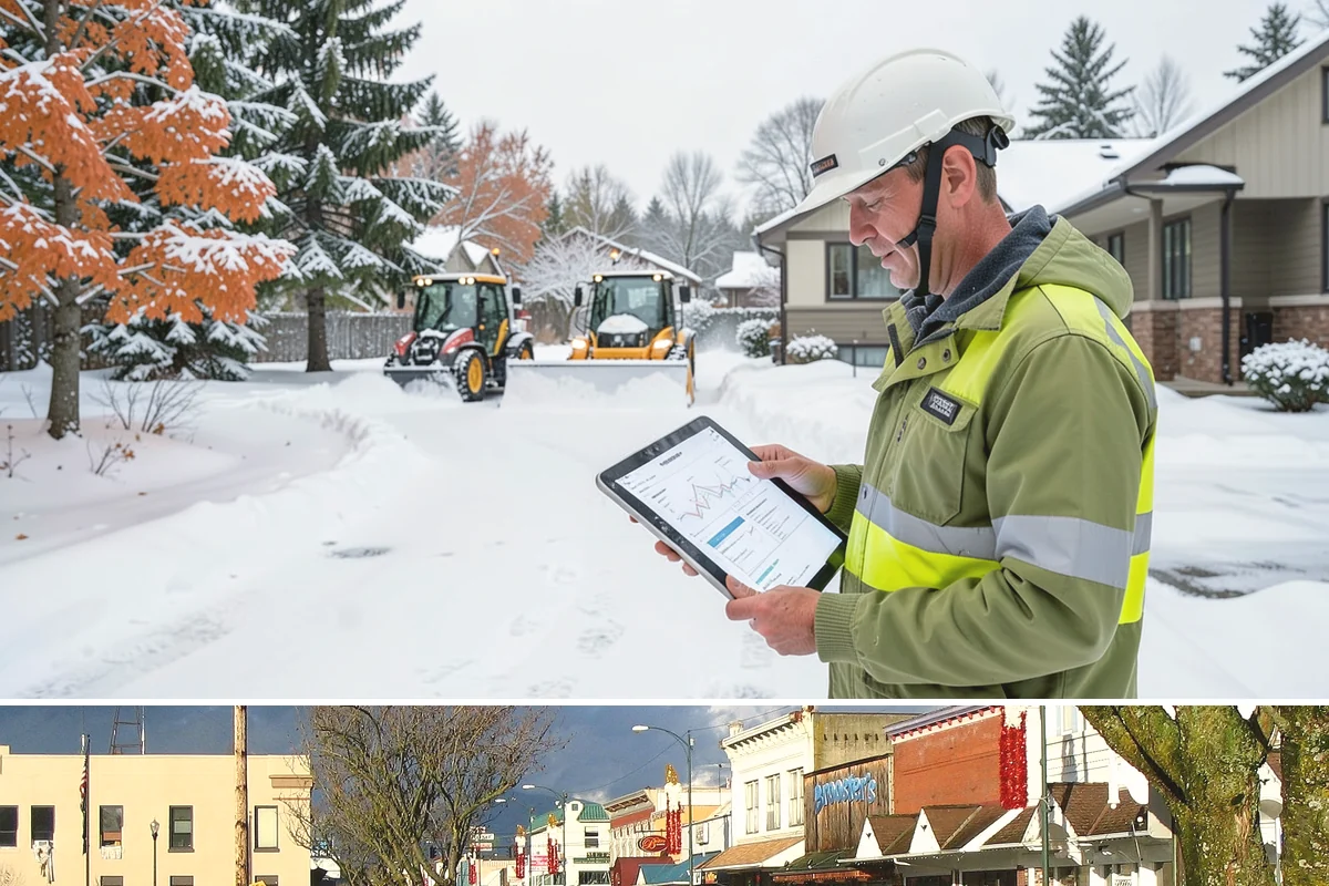 School Campus Snow Removal in Arlington, Snohomish County, WA - School campus service is most critical on snowy school mornings from December through February.