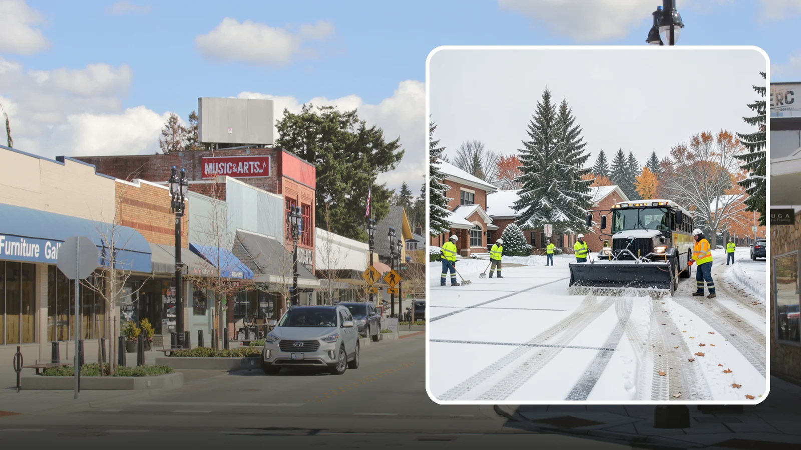 School Campus Snow Removal in Bothell, King County, WA - We clear school campuses so students, staff, and buses arrive and move safely on snowy mornings.