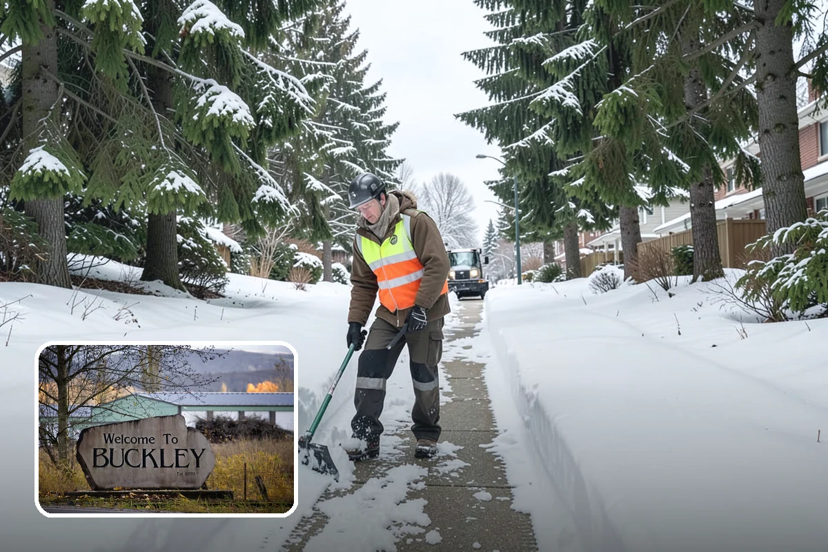 School Campus Snow Removal in Buckley, Pierce County, WA - Campus ready before students arrive