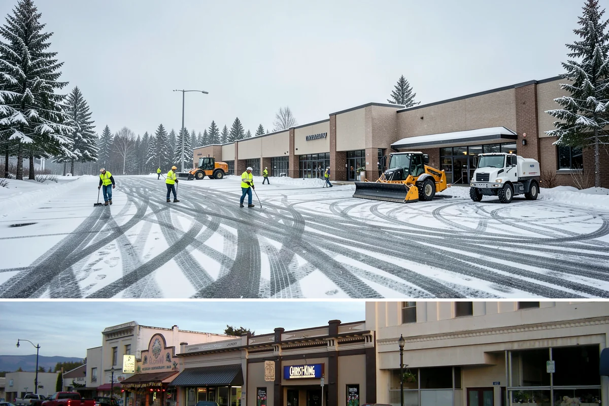 School Campus Snow Removal in Burlington, Skagit County, WA - School campus service is most critical on snowy school mornings from December through February.