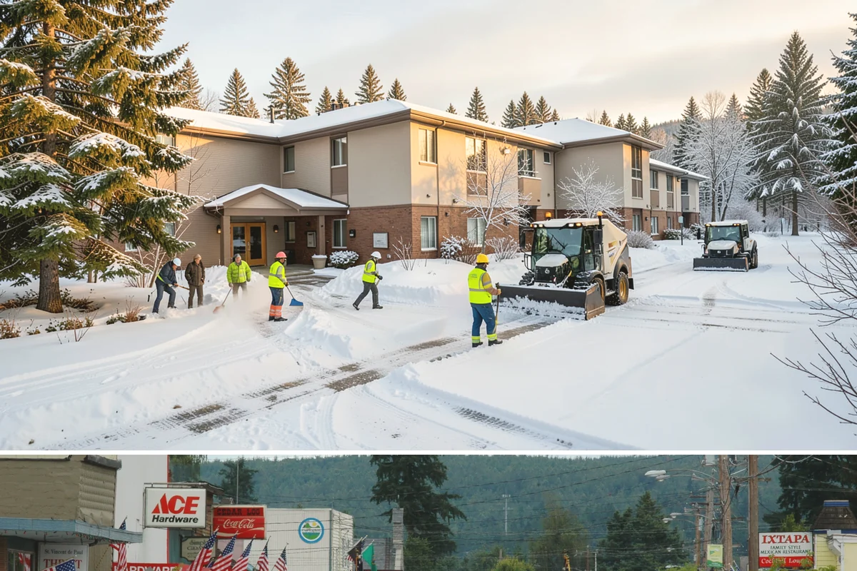 School Campus Snow Removal in Carnation, King County, WA - School campus service is most critical on snowy school mornings from December through February.