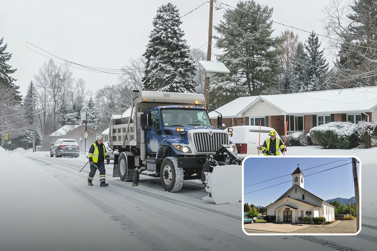 School Campus Snow Removal in Concrete, Skagit County, WA - Campus ready before students arrive