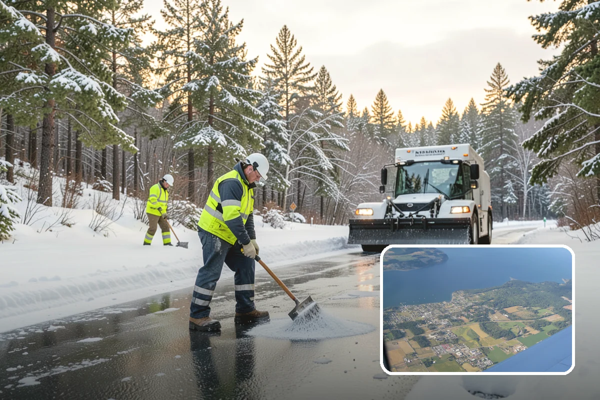 School Campus Snow Removal in Coupeville, Island County, WA - Campus ready before students arrive