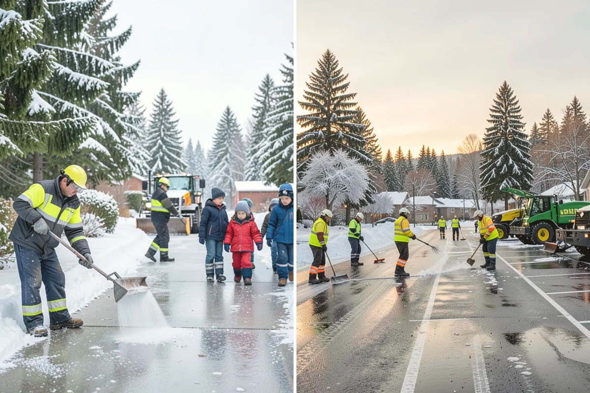 School Campus Snow Removal in Covington, King County, WA - Prioritize bus loops, drop-offs, and entrances