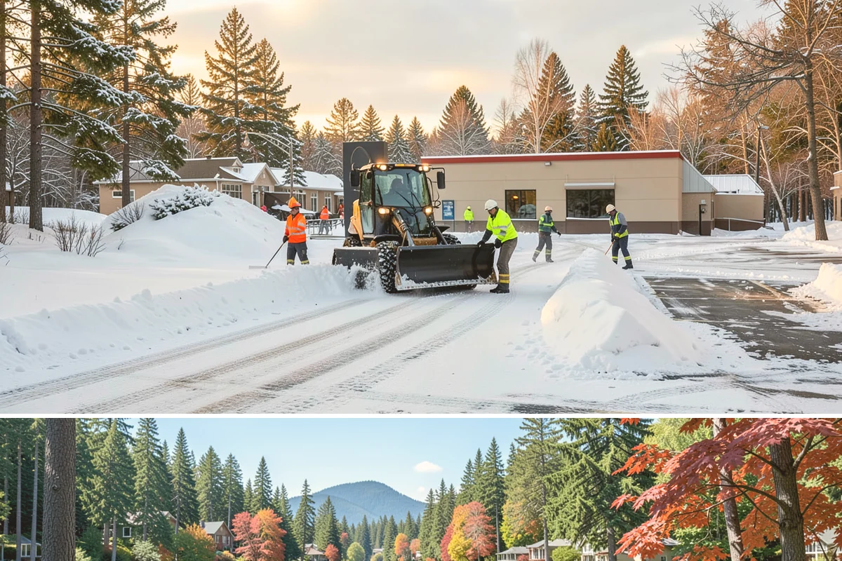 School Campus Snow Removal in Covington, King County, WA - School campus service is most critical on snowy school mornings from December through February.