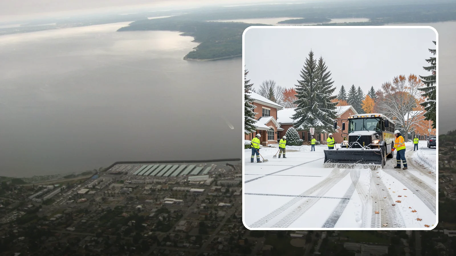 School Campus Snow Removal in Des Moines, King County, WA - We clear school campuses so students, staff, and buses arrive and move safely on snowy mornings.