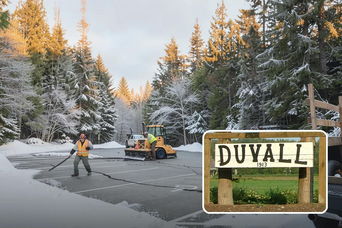 School Campus Snow Removal in Duvall, King County, WA - Campus ready before students arrive