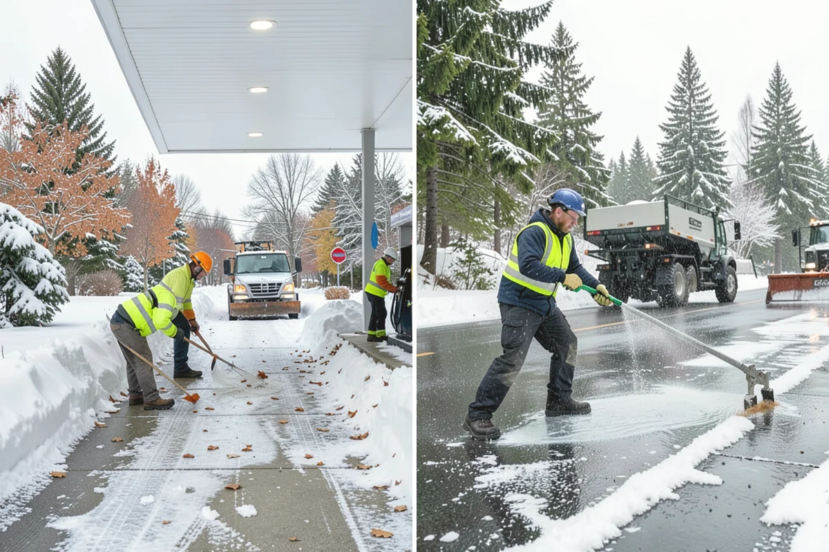 School Campus Snow Removal in Edgewood, Pierce County, WA - Prioritize bus loops, drop-offs, and entrances