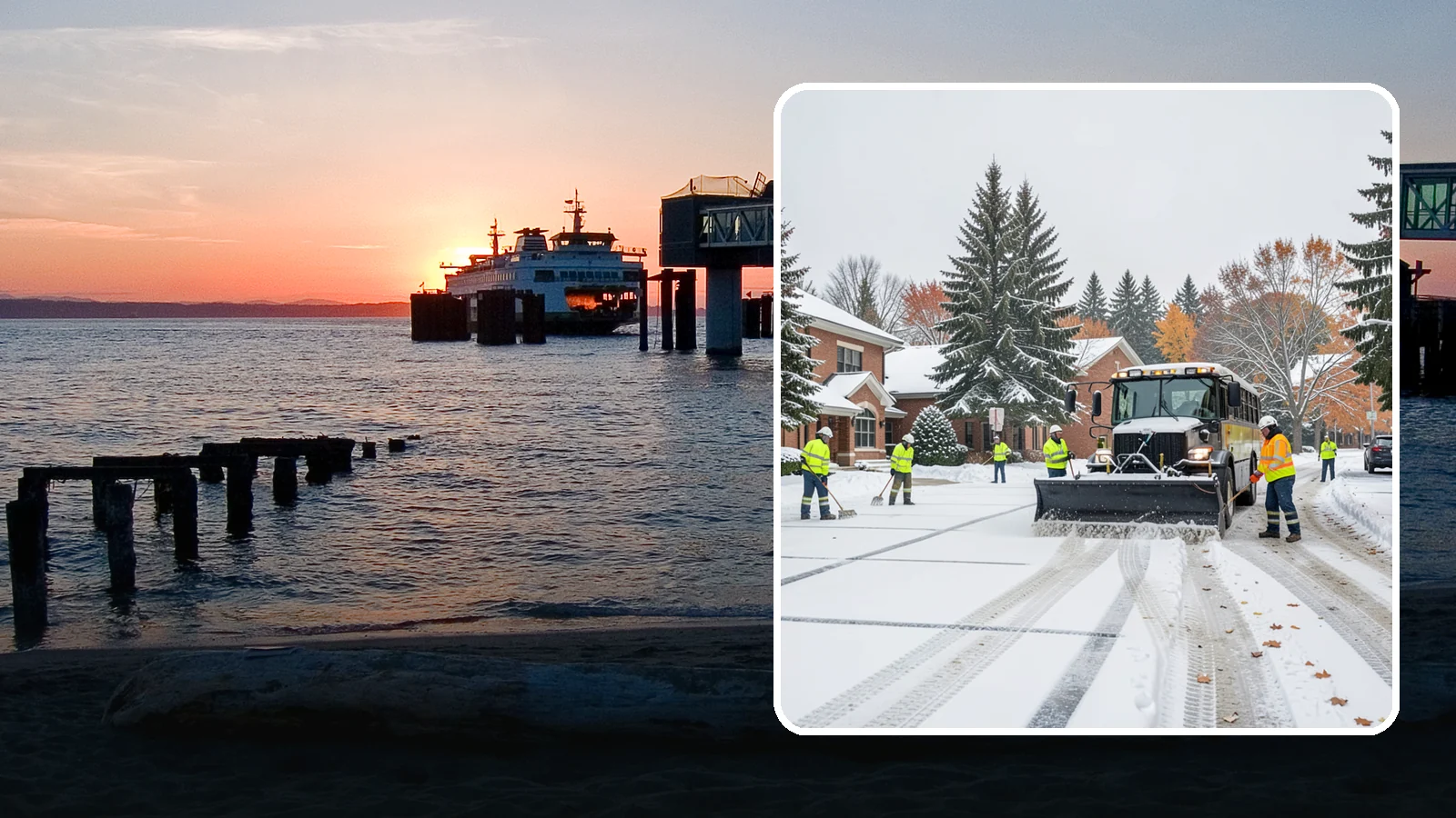 School Campus Snow Removal in Edmonds, Snohomish County, WA - We clear school campuses so students, staff, and buses arrive and move safely on snowy mornings.