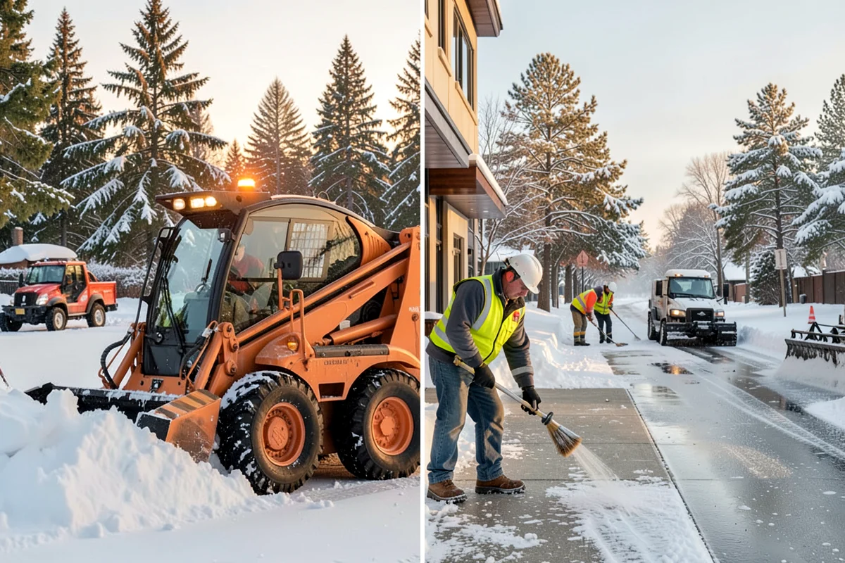 School Campus Snow Removal in Enumclaw, King County, WA - Prioritize bus loops, drop-offs, and entrances