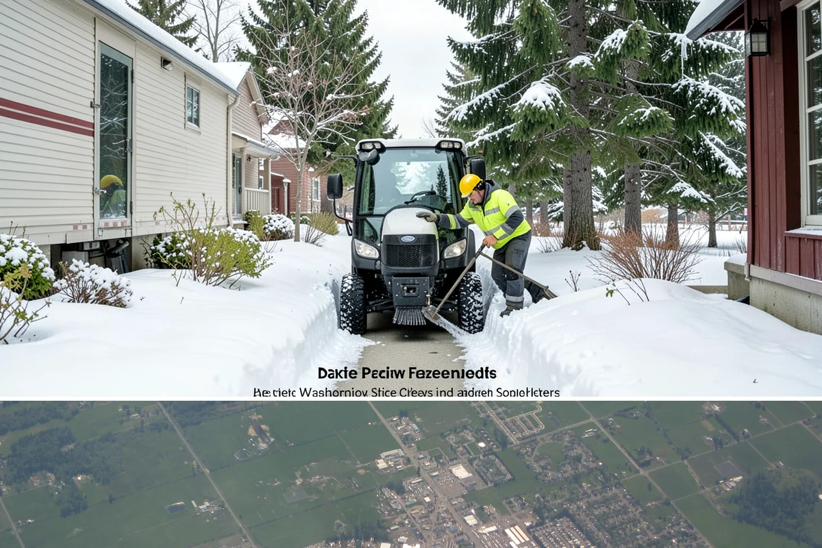 School Campus Snow Removal in Enumclaw, King County, WA - School campus service is most critical on snowy school mornings from December through February.