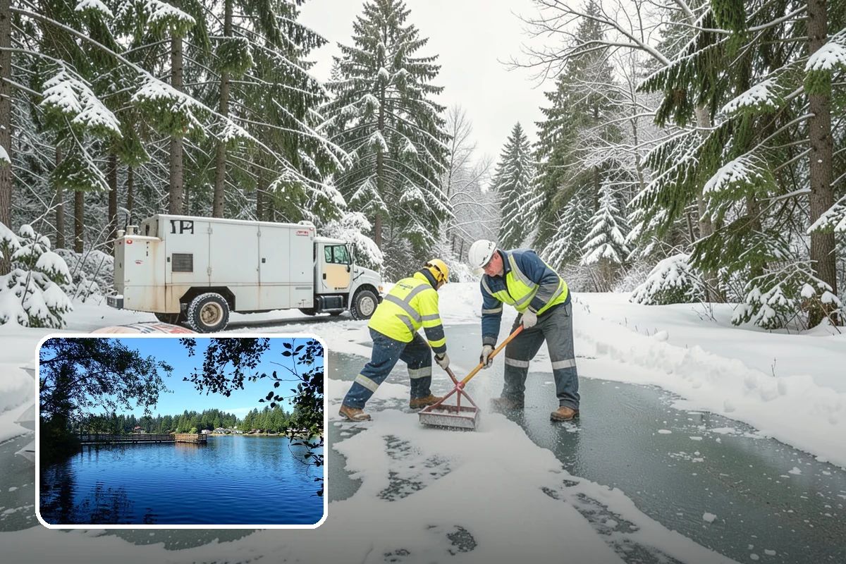 School Campus Snow Removal in Federal Way, King County, WA - Campus ready before students arrive