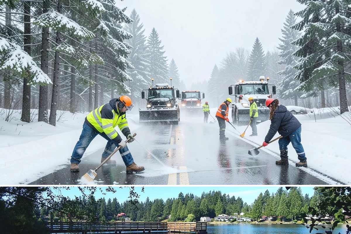 School Campus Snow Removal in Federal Way, King County, WA - School campus service is most critical on snowy school mornings from December through February.