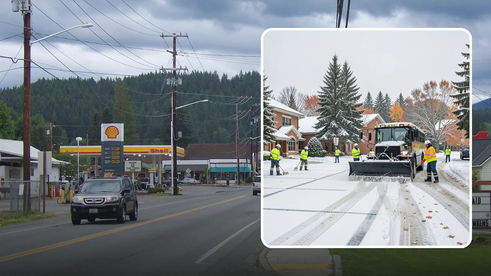 School Campus Snow Removal in Granite Falls, Snohomish County, WA - We clear school campuses so students, staff, and buses arrive and move safely on snowy mornings.