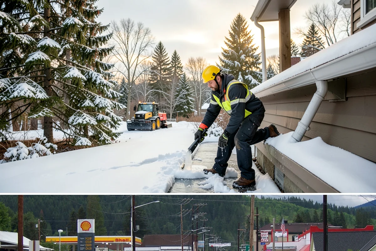 School Campus Snow Removal in Granite Falls, Snohomish County, WA - School campus service is most critical on snowy school mornings from December through February.