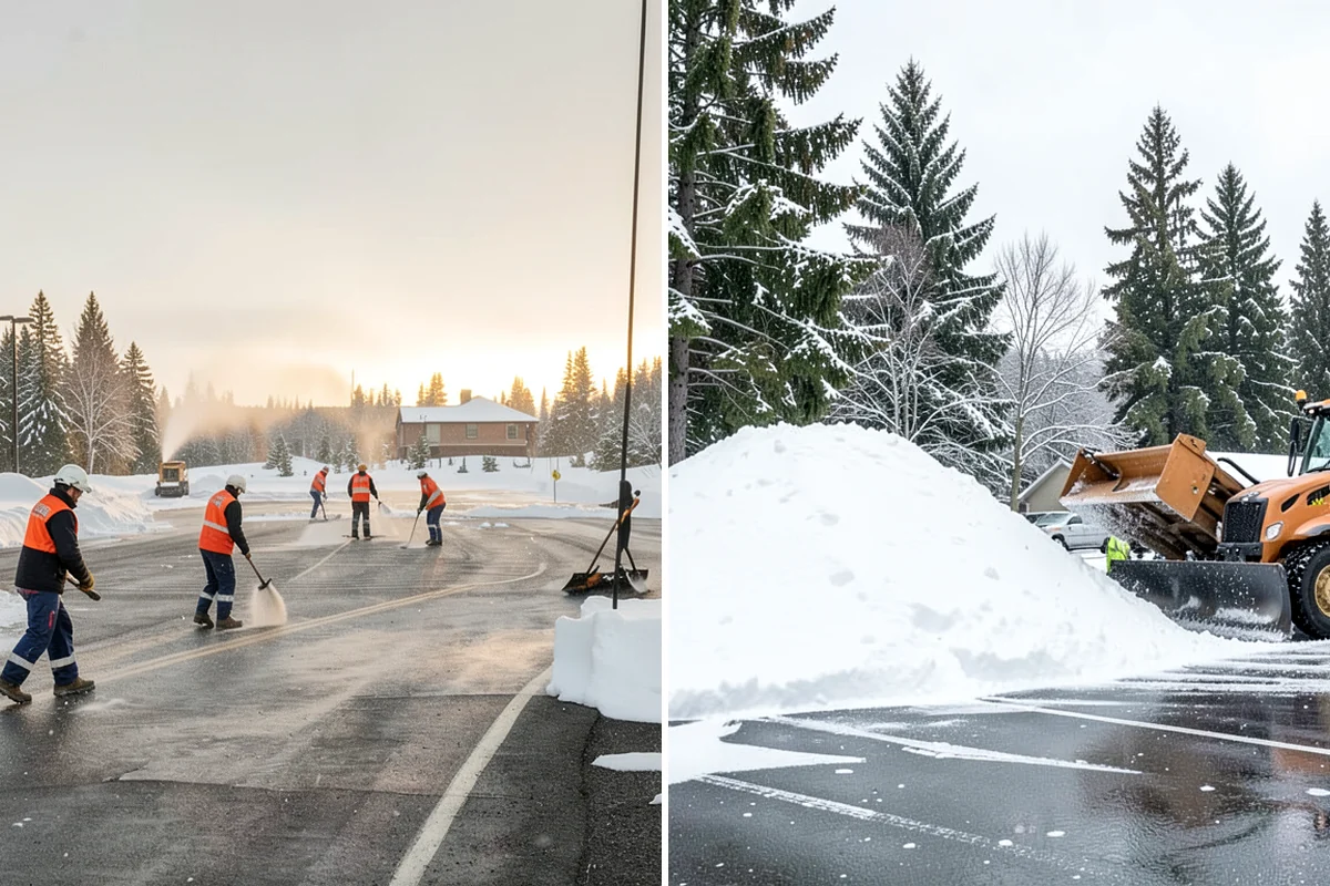 School Campus Snow Removal in Kenmore, King County, WA - Prioritize bus loops, drop-offs, and entrances