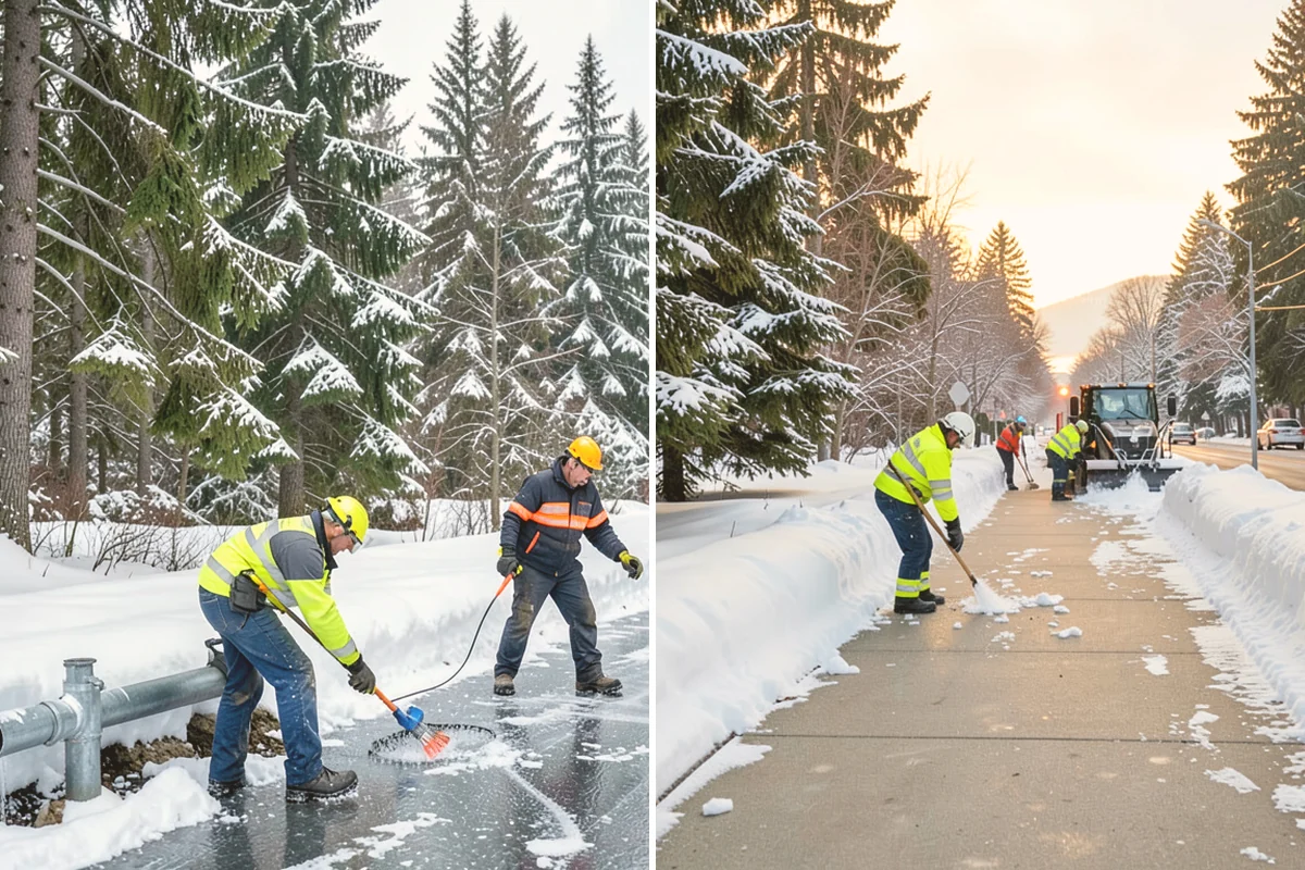 School Campus Snow Removal in Kent, King County, WA - Prioritize bus loops, drop-offs, and entrances