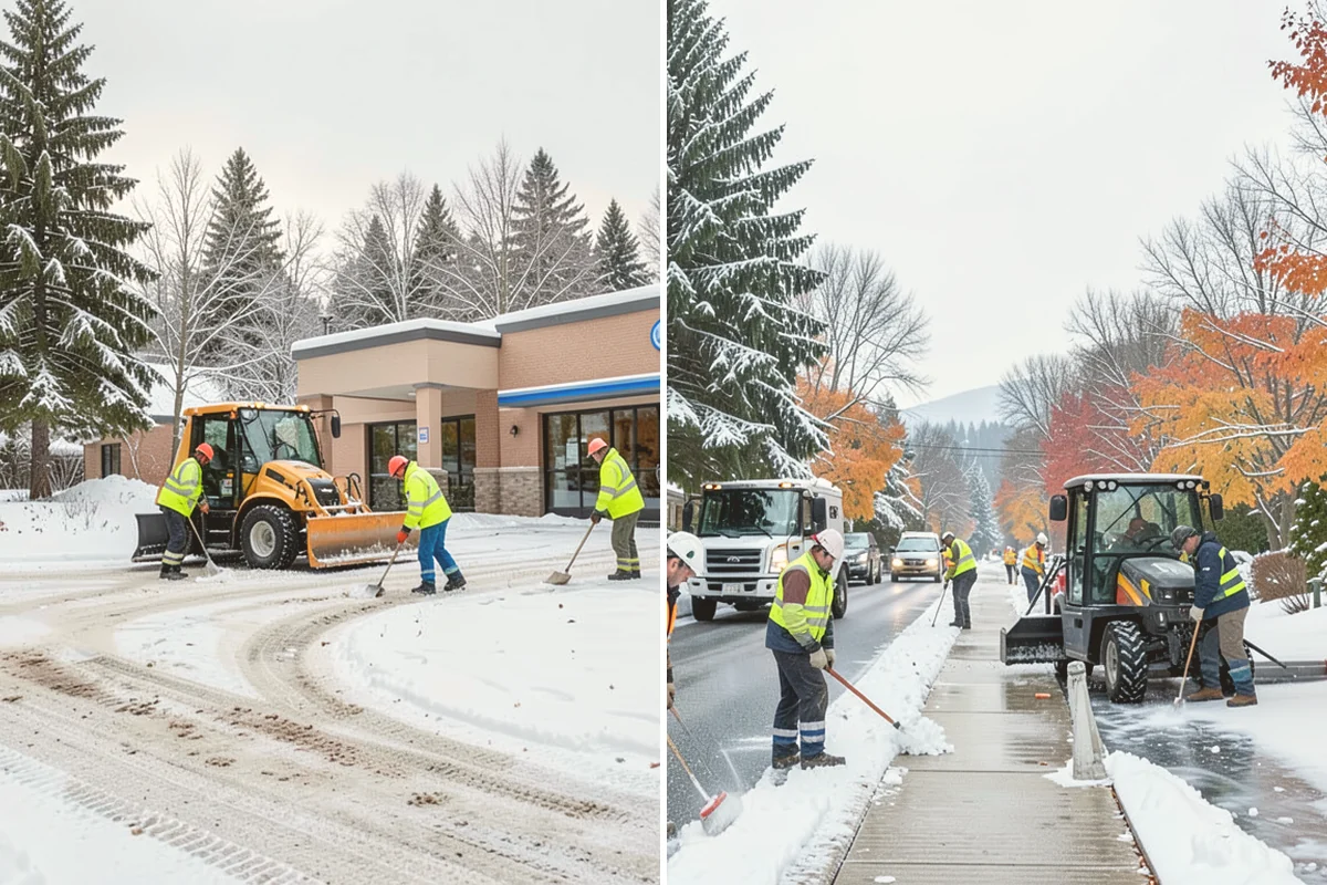School Campus Snow Removal in Kirkland, King County, WA - Prioritize bus loops, drop-offs, and entrances