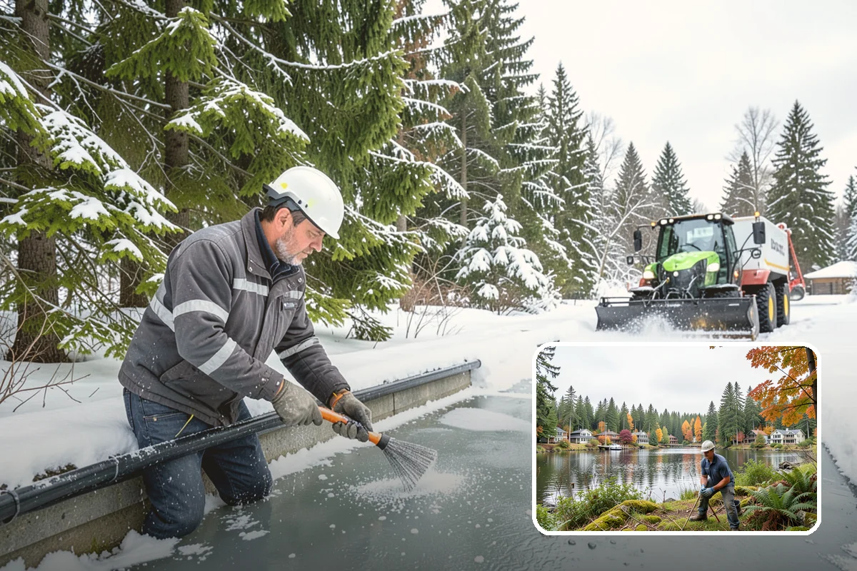 School Campus Snow Removal in La Conner, Skagit County, WA - Campus ready before students arrive