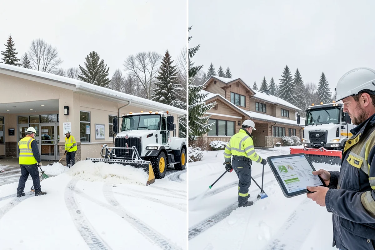 School Campus Snow Removal in Lake Forest Park, King County, WA - Prioritize bus loops, drop-offs, and entrances