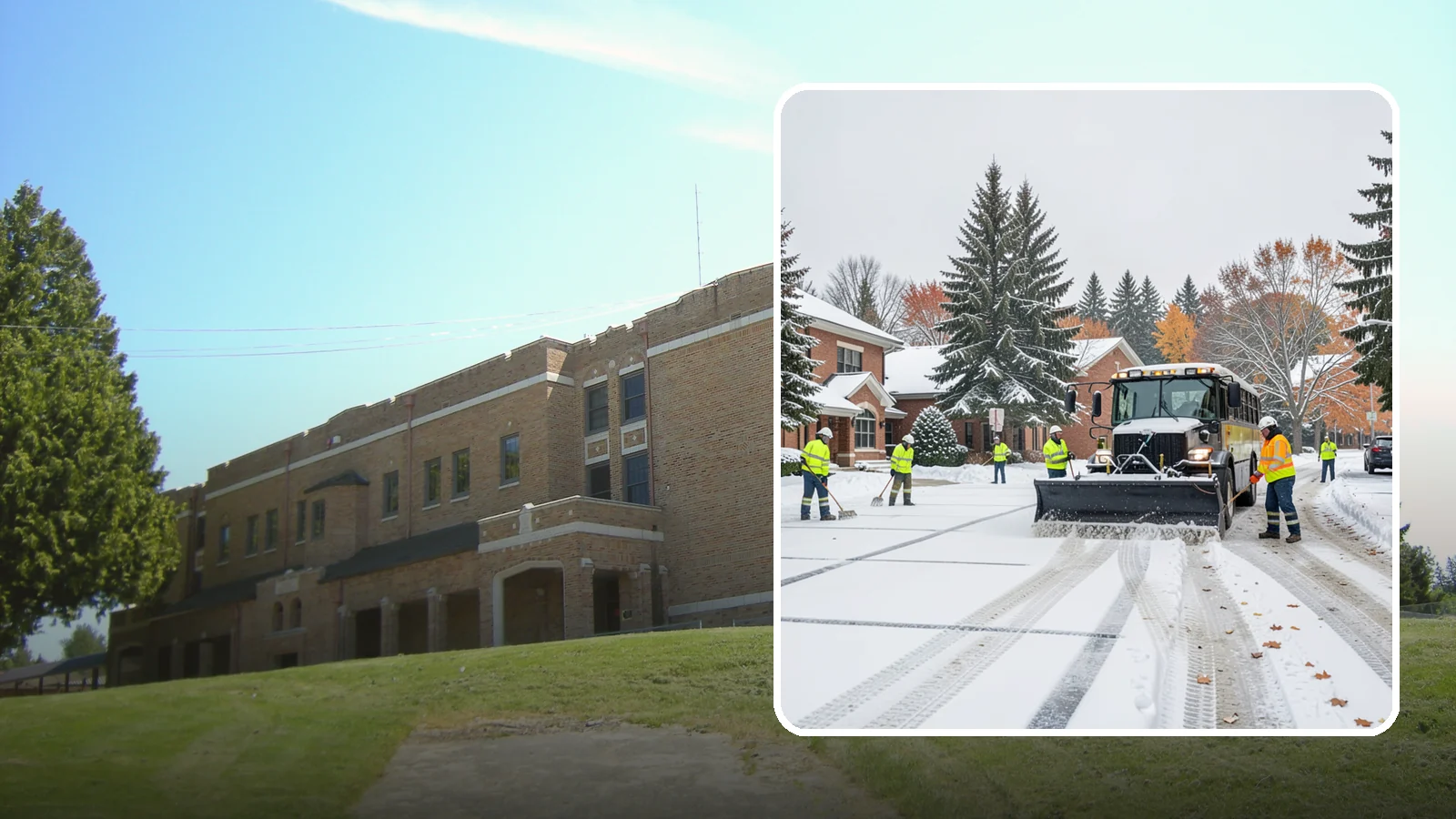 School Campus Snow Removal in Maple Valley, King County, WA - We clear school campuses so students, staff, and buses arrive and move safely on snowy mornings.