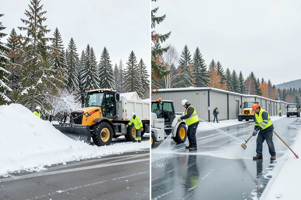 School Campus Snow Removal in Maple Valley, King County, WA - Prioritize bus loops, drop-offs, and entrances