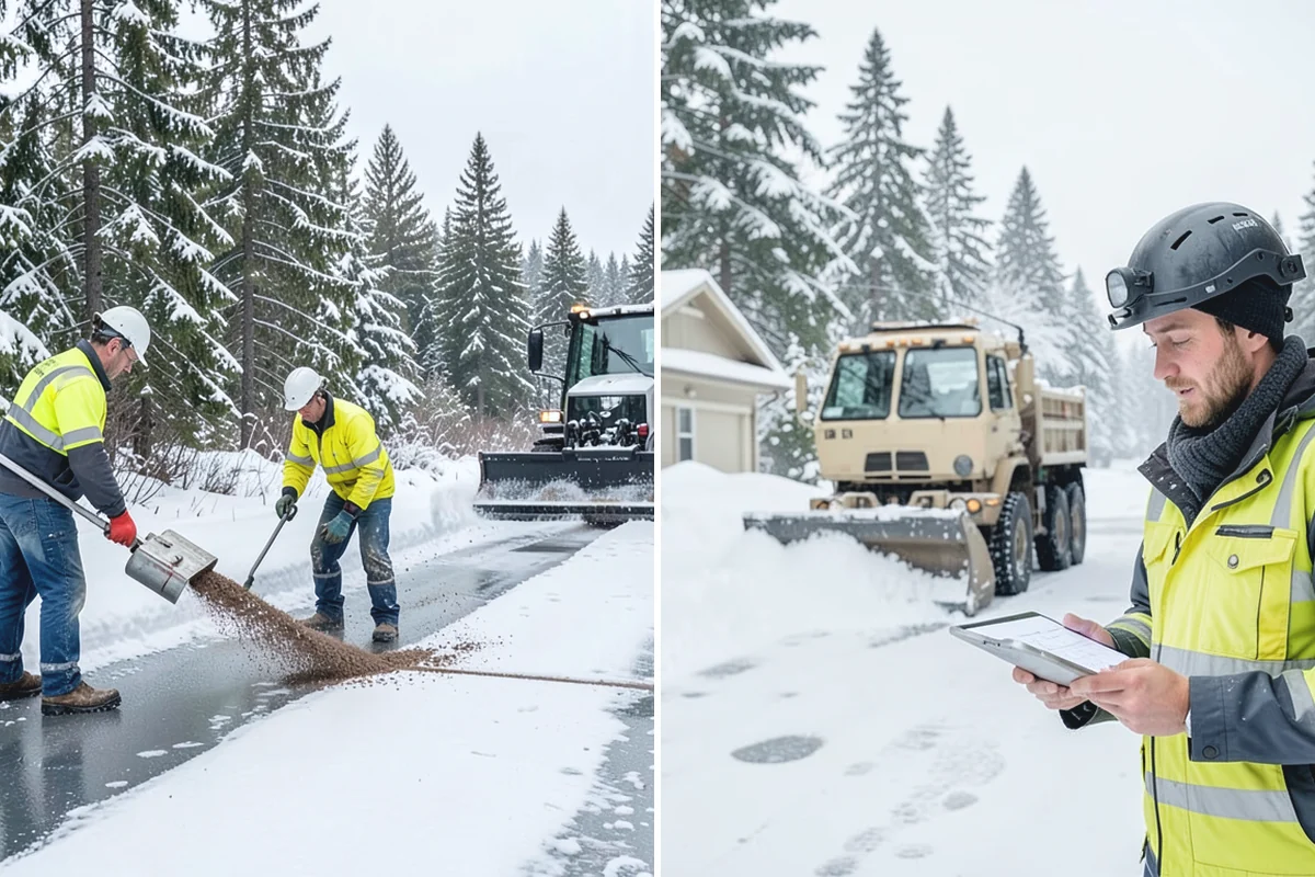 School Campus Snow Removal in Marysville, Snohomish County, WA - Prioritize bus loops, drop-offs, and entrances