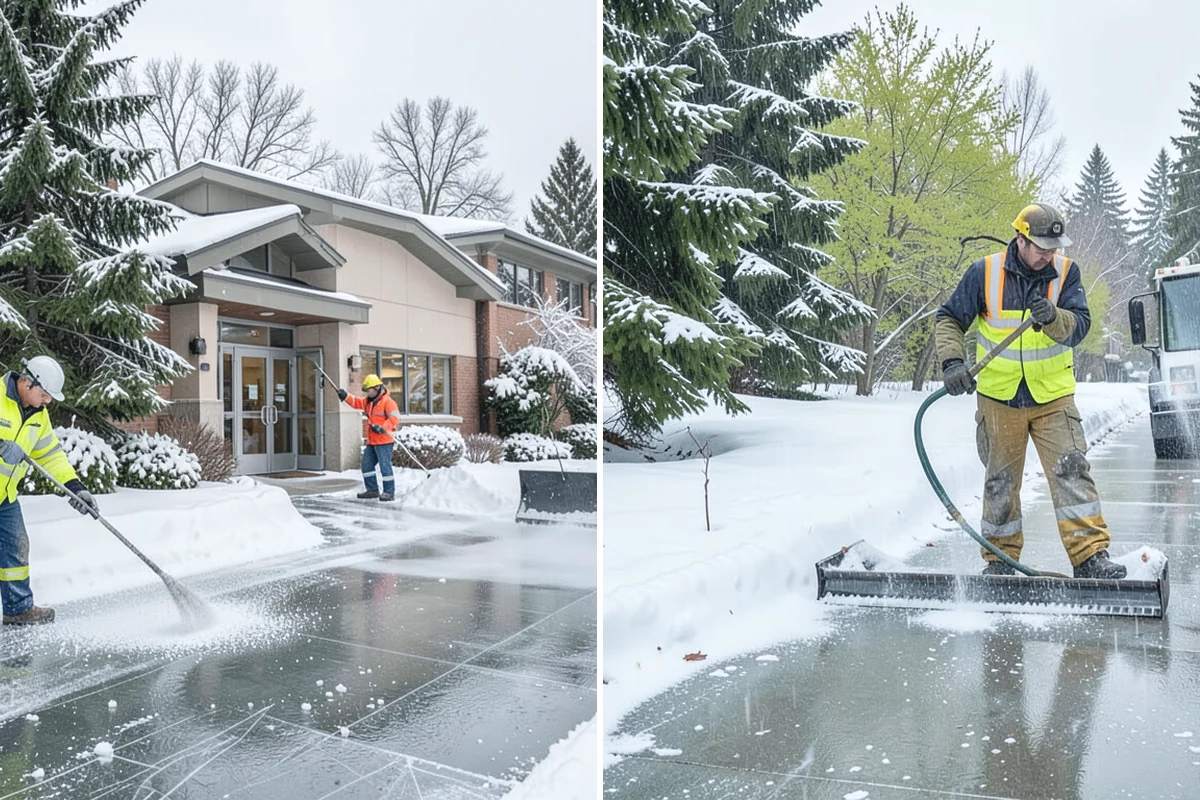 School Campus Snow Removal in Medina, King County, WA - Prioritize bus loops, drop-offs, and entrances