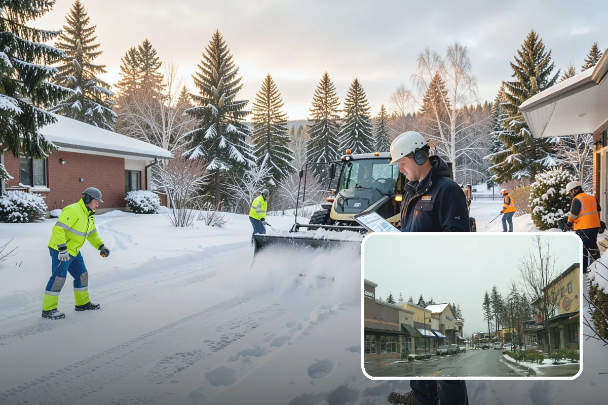 School Campus Snow Removal in Mill Creek, Snohomish County, WA - Campus ready before students arrive