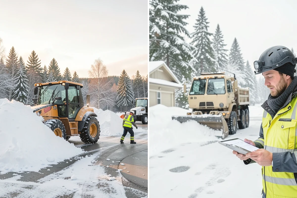 School Campus Snow Removal in Mill Creek, Snohomish County, WA - Prioritize bus loops, drop-offs, and entrances