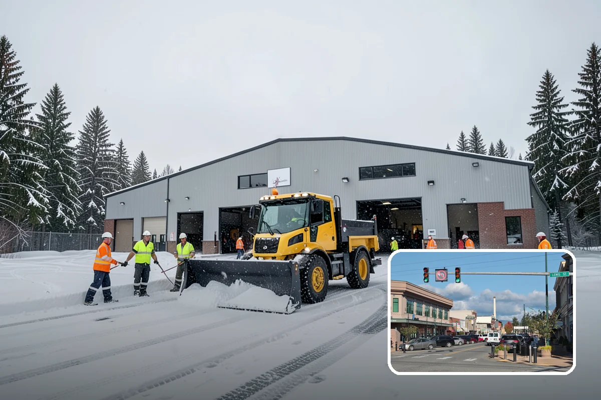 School Campus Snow Removal in Monroe, Snohomish County, WA - Campus ready before students arrive
