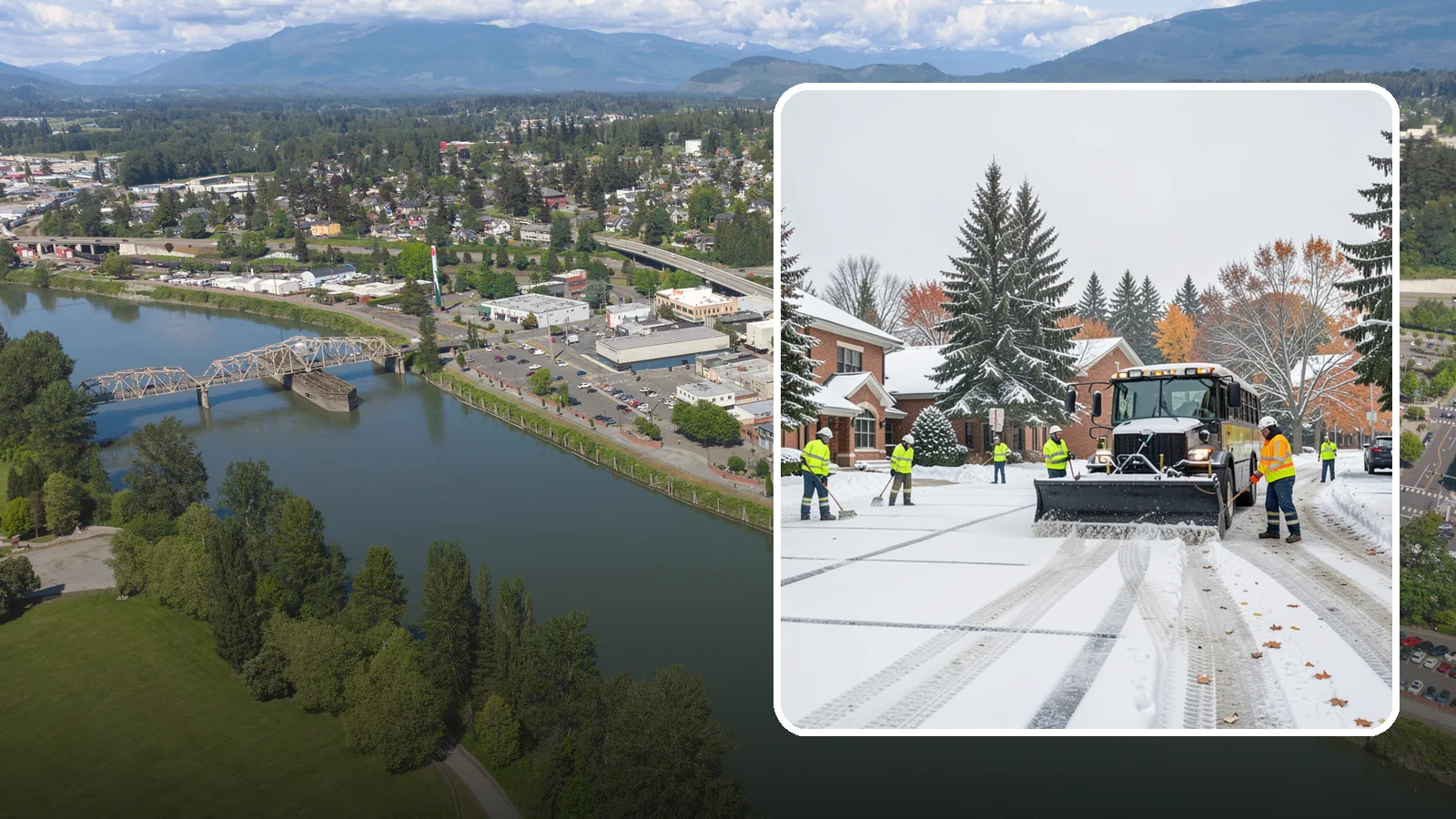 School Campus Snow Removal in Mount Vernon, Skagit County, WA - We clear school campuses so students, staff, and buses arrive and move safely on snowy mornings.