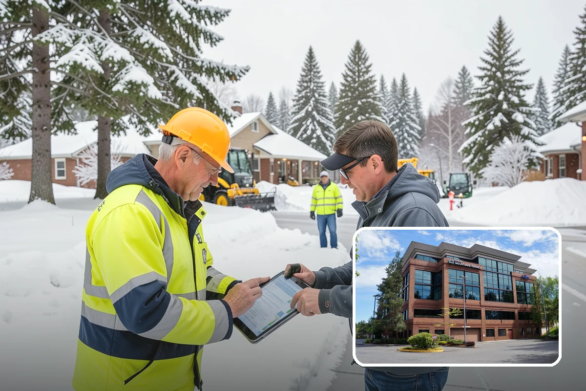 School Campus Snow Removal in Mountlake Terrace, Snohomish County, WA - Campus ready before students arrive
