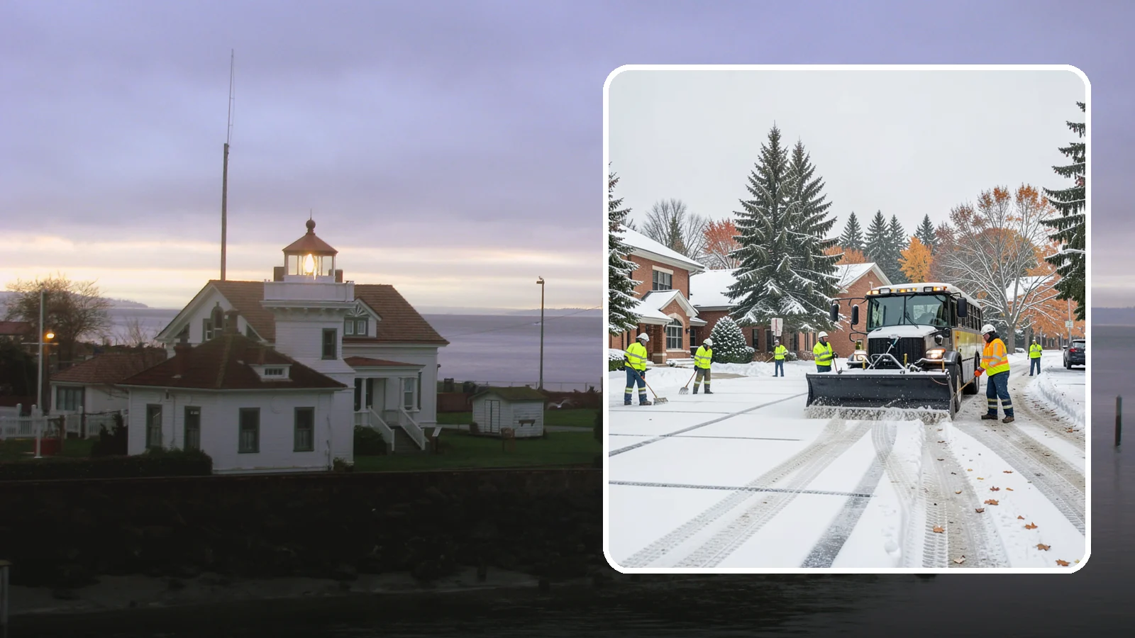School Campus Snow Removal in Mukilteo, Snohomish County, WA - We clear school campuses so students, staff, and buses arrive and move safely on snowy mornings.