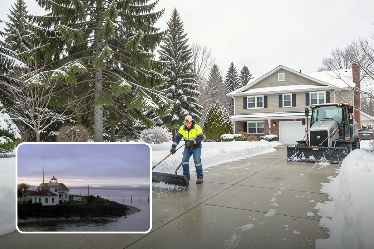 School Campus Snow Removal in Mukilteo, Snohomish County, WA - Campus ready before students arrive
