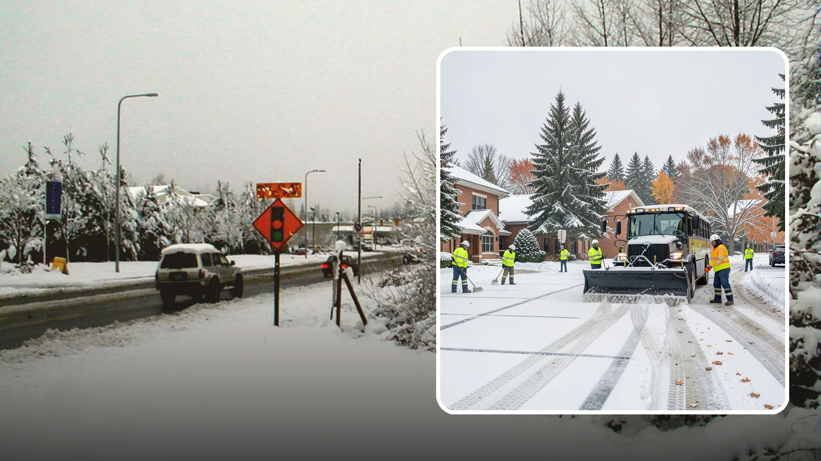 School Campus Snow Removal in Newcastle, King County, WA - We clear school campuses so students, staff, and buses arrive and move safely on snowy mornings.