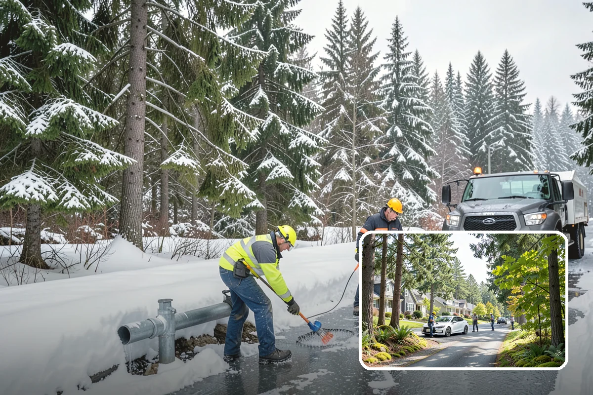School Campus Snow Removal in Normandy Park, King County, WA - Campus ready before students arrive