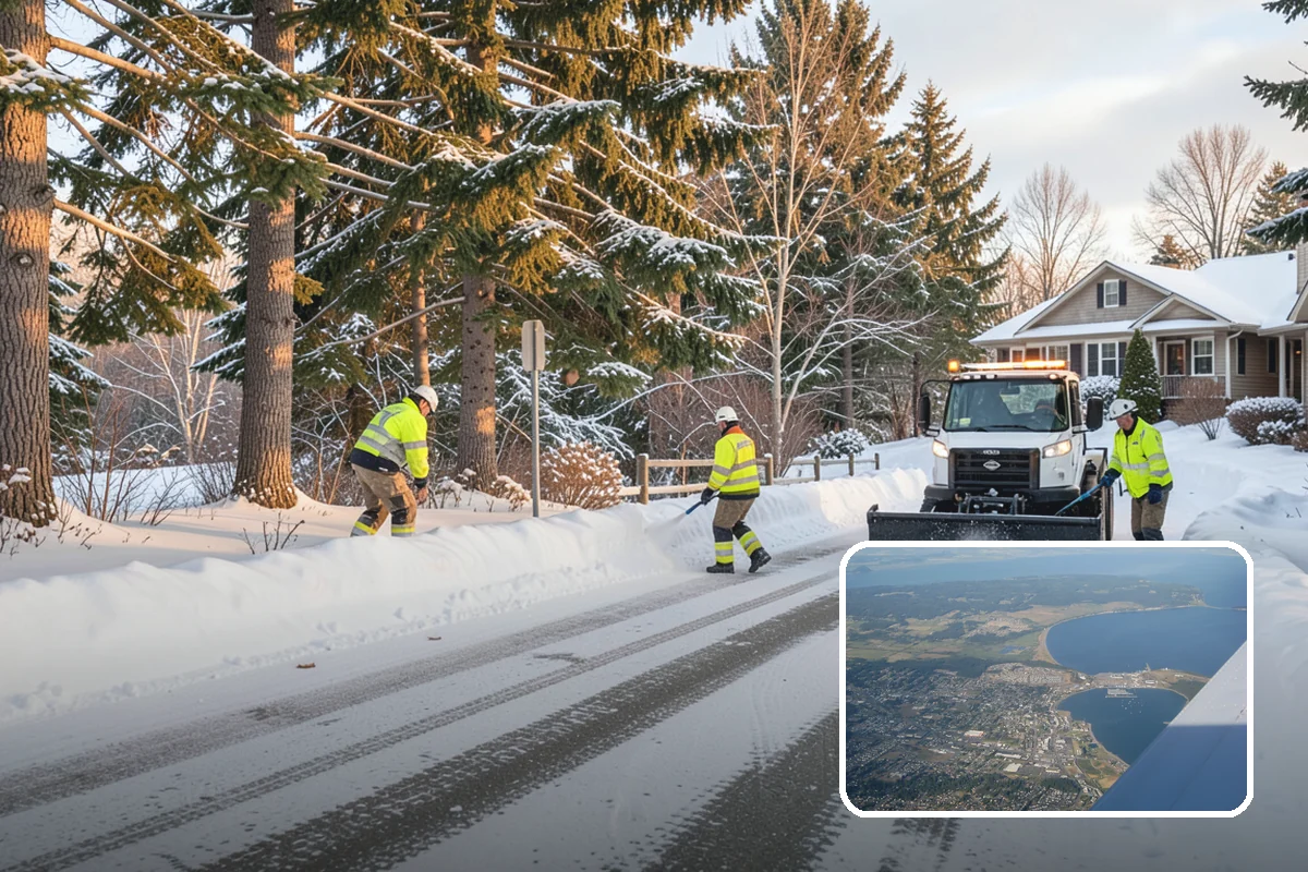 School Campus Snow Removal in Oak Harbor, Island County, WA - Campus ready before students arrive