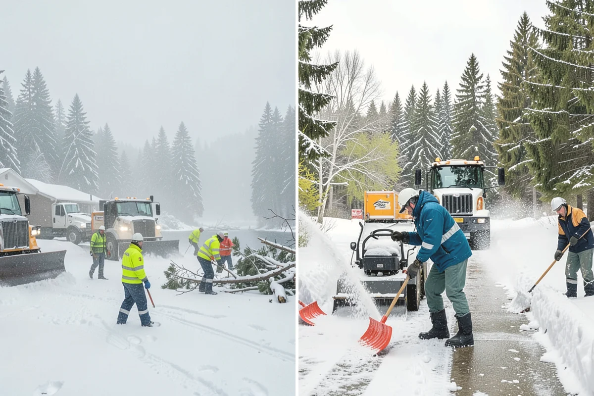 School Campus Snow Removal in Oak Harbor, Island County, WA - Prioritize bus loops, drop-offs, and entrances