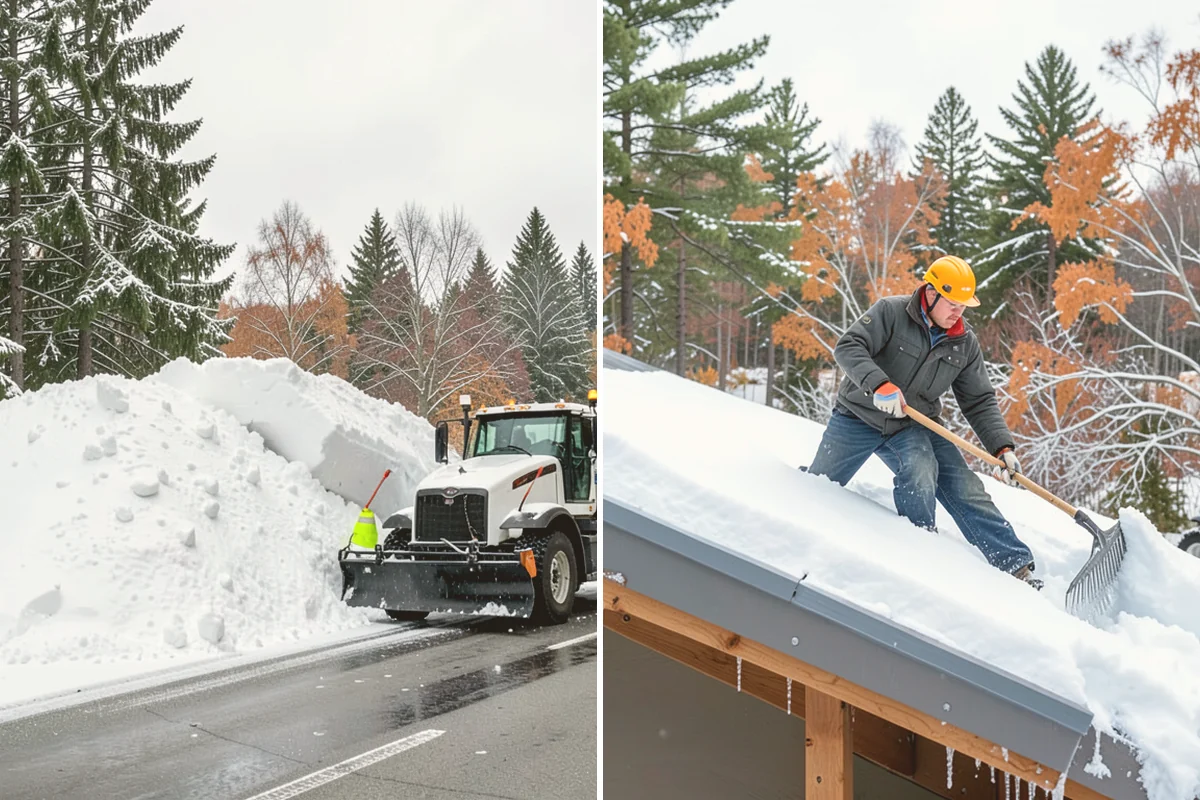 School Campus Snow Removal in Orting, Pierce County, WA - Prioritize bus loops, drop-offs, and entrances