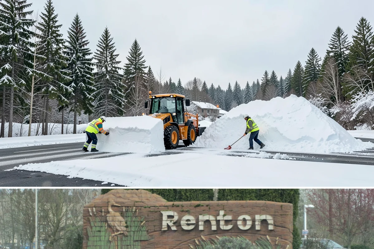 School Campus Snow Removal in Renton, King County, WA - School campus service is most critical on snowy school mornings from December through February.