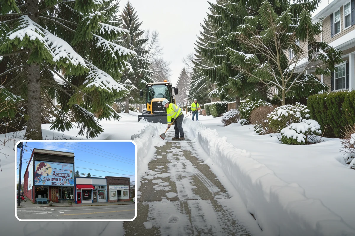 School Campus Snow Removal in Ruston, Pierce County, WA - Campus ready before students arrive