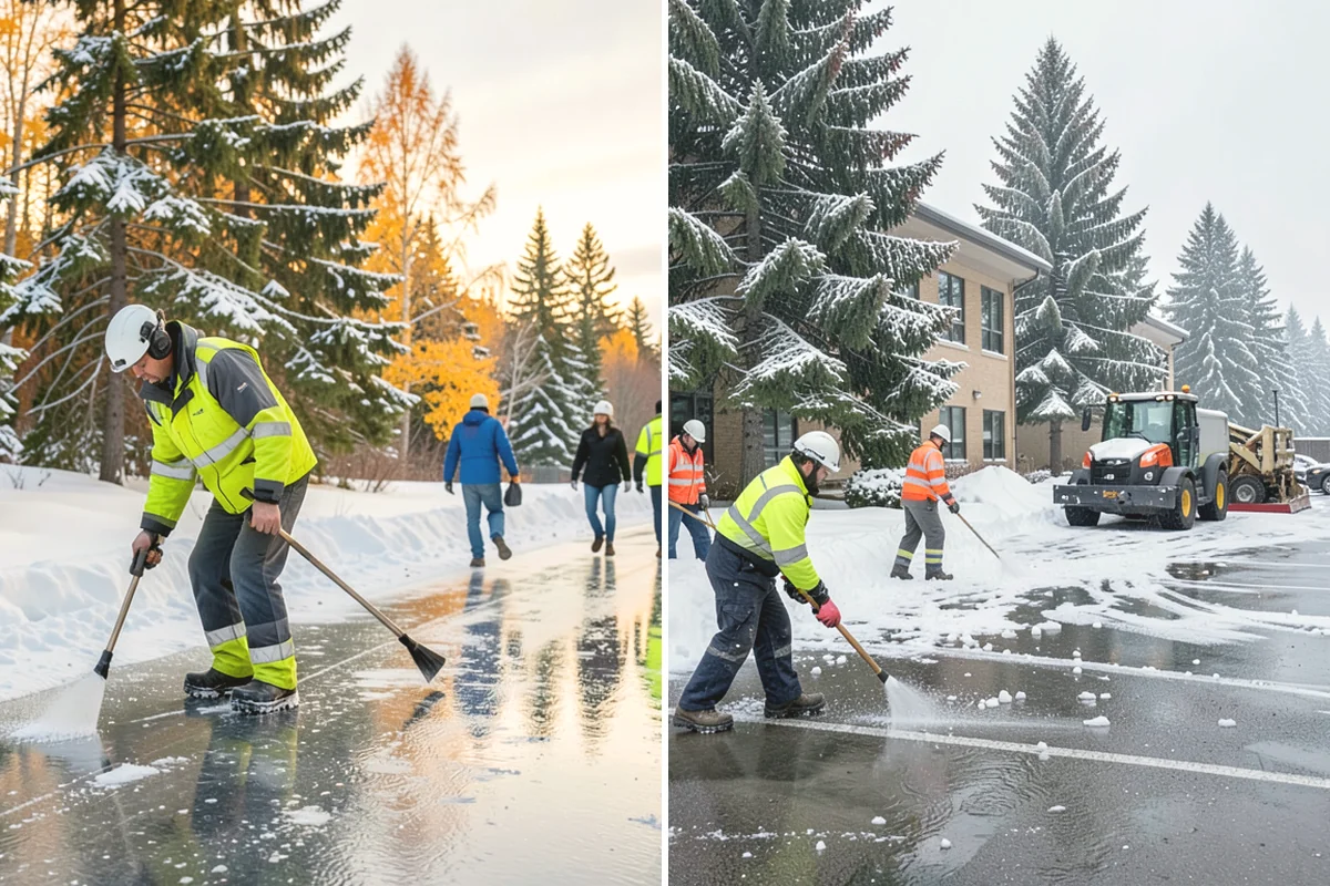 School Campus Snow Removal in Ruston, Pierce County, WA - Prioritize bus loops, drop-offs, and entrances