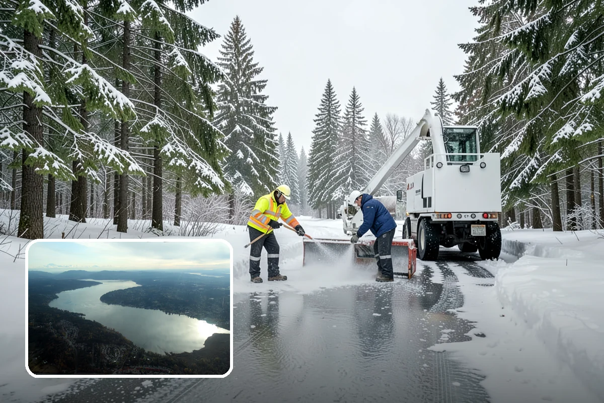 School Campus Snow Removal in Sammamish, King County, WA - Campus ready before students arrive