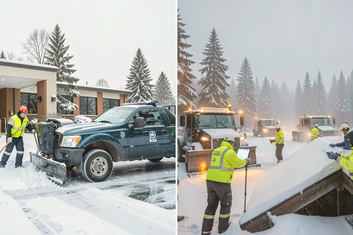 School Campus Snow Removal in Sammamish, King County, WA - Prioritize bus loops, drop-offs, and entrances