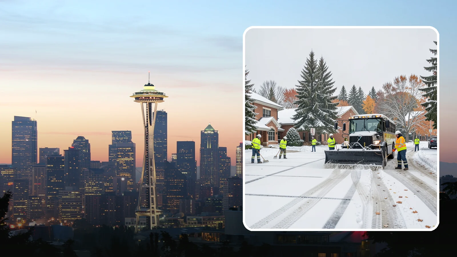 School Campus Snow Removal in Seattle, King County, WA - We clear school campuses so students, staff, and buses arrive and move safely on snowy mornings.